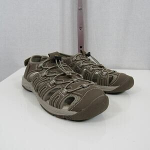 Khombu Crystal River Sandals Brown Olive Fisherman Sport NWOT Hiking Size 7